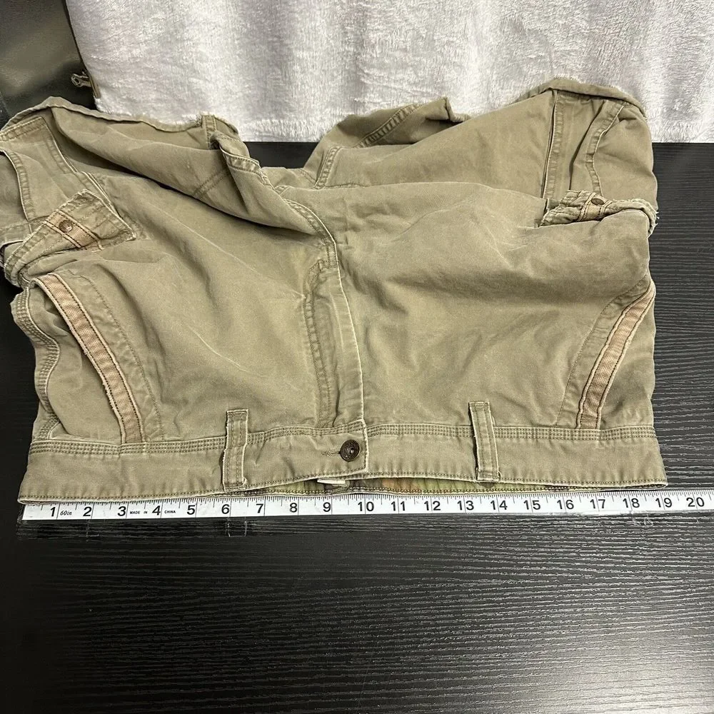 Vintage Y2K Old Navy Army Green Cargo Shorts Loose Men’s Size 36 - Picture 2 of 13